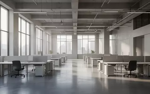 Ein minimalistischer, moderner Arbeitsbereich mit klaren geometrischen Linien und natürlichem Licht. - Foto: über boerse-global.de