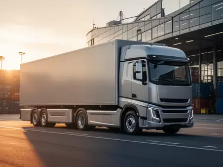 Moderner Elektro-LKW an einem europäischen Logistik-Terminal im warmen Licht der Abendsonne. - Foto: über boerse-global.de