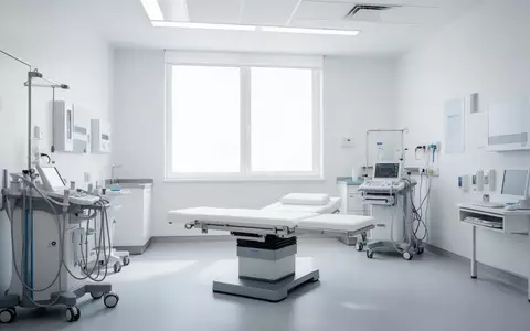 Ein heller, steriler Behandlungsraum in einer modernen Klinik mit natürlichem Tageslicht und professioneller Einrichtung. - Foto: über boerse-global.de