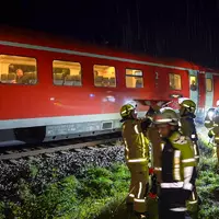Der Regionalzug musste «notdürftig» repariert werden.  - Foto: Malte Tiedemann/NEWS5/dpa