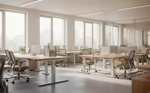 Ein helles, modern gestaltetes und barrierefreies Büro mit ergonomischen Arbeitsplätzen und viel Tageslicht. - Foto: über boerse-global.de