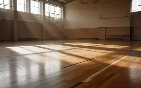 Ein leerer, sonnendurchfluteter Sportboden in einer Turnhalle mit natürlichen Lichtverhältnissen. - Foto: über boerse-global.de