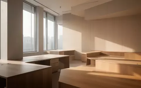 Heller, minimalistischer Arbeitsraum mit natürlichem Lichteinfall und klaren architektonischen Strukturen. - Foto: über boerse-global.de