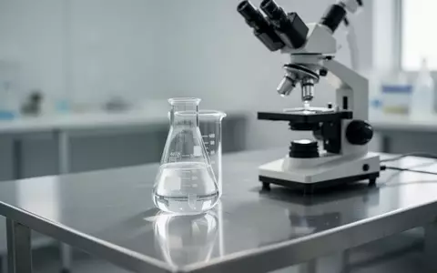 Ein steriler, minimalistischer medizinischer Laborbereich mit Laborglas auf einem Edelstahltisch. - Foto: über boerse-global.de