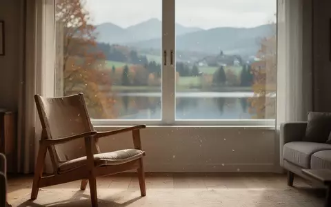 Ein leerer Sessel in einem sonnendurchfluteten Wohnzimmer mit Blick auf eine bayerische Landschaft. - Foto: über boerse-global.de