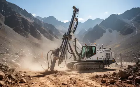 Ein Bohrgerät bei der geologischen Untersuchung in einer bergigen Landschaft. - Foto: über boerse-global.de