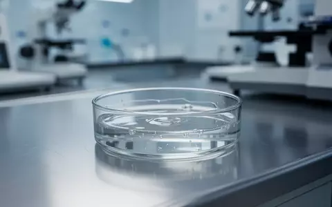 Eine wissenschaftliche Laborumgebung mit einer Glasschale auf einem sterilen Metalltisch zur Erforschung biologischer Prozesse. - Foto: über boerse-global.de