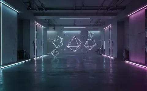 Ein minimalistisch gestalteter, futuristischer Raum mit stimmungsvoller Beleuchtung für Virtual-Reality-Anwendungen. - Foto: über boerse-global.de