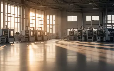 Eine leere, sonnendurchflutete Industriehalle mit stillstehenden Maschinen als Symbol für den demografischen Wandel. - Foto: über boerse-global.de