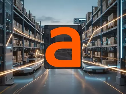 Abstrakte Darstellung eines modernen Logistikzentrums mit Lichtspuren, die wirtschaftliches Wachstum symbolisieren. - Foto: über boerse-global.de