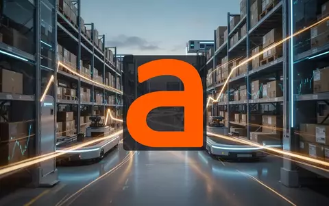 Abstrakte Darstellung eines modernen Logistikzentrums mit Lichtspuren, die wirtschaftliches Wachstum symbolisieren. - Foto: über boerse-global.de