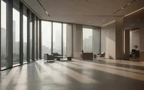Ein minimalistischer, sonnendurchfluteter Büroraum mit klaren Linien und Schattenwurf, der eine ruhige Arbeitsumgebung symbolisiert. - Foto: über boerse-global.de