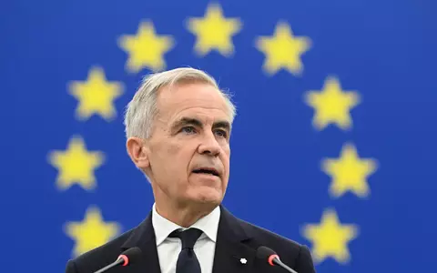 Reiste als Ehrengast zur ersten Plenartagung des Europäischen Parlaments nach der Sommerpause: Kanadas Premierminister Mark Carney. - Foto: Pascal Bastien/AP/dpa