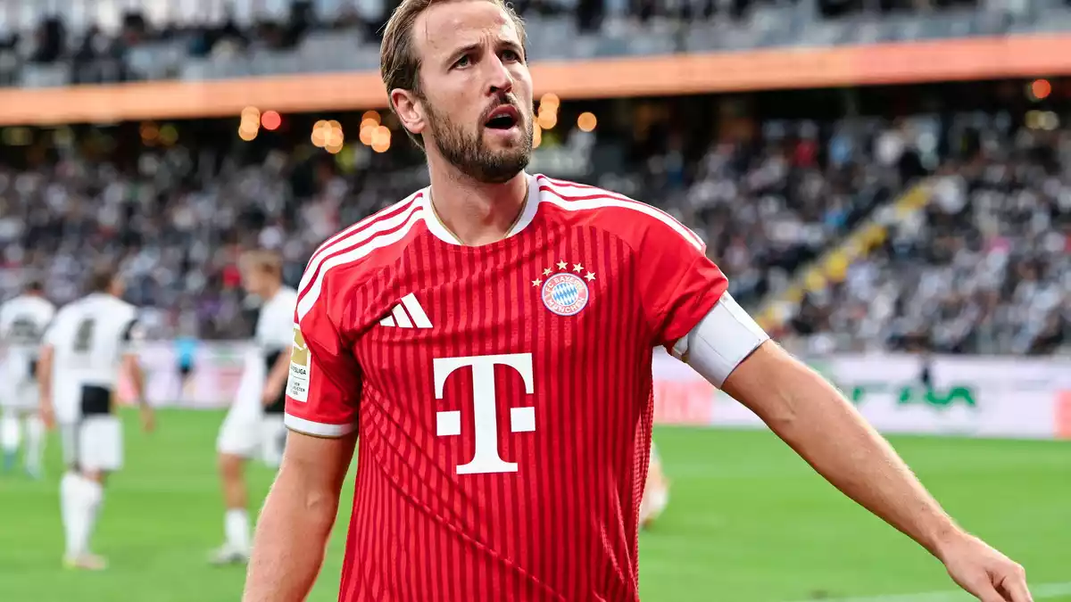 Harry Kane steht vor seinem 100. Bundesliga-Tor. (Archivbild) - Bild: Uwe Anspach/dpa