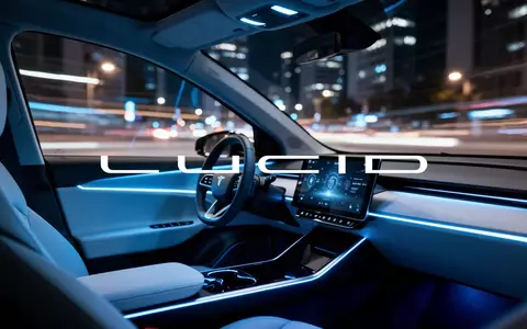 Futuristischer Innenraum eines autonomen Elektrofahrzeugs bei nächtlicher Fahrt durch eine Stadt. - Foto: über boerse-global.de