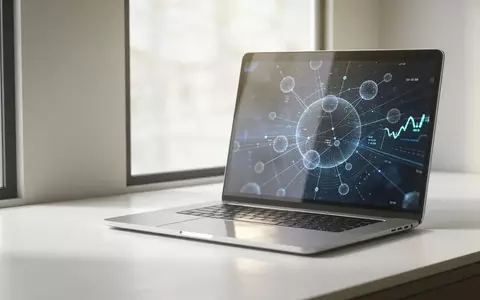 Ein moderner, minimalistischer Arbeitsplatz mit einem Laptop, auf dem komplexe Finanzdaten visualisiert werden. - Foto: über boerse-global.de
