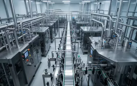 Industrielle Produktionsanlage für Arzneimittel mit Edelstahltanks und Rohrleitungen in einer sterilen Umgebung. - Foto: über boerse-global.de