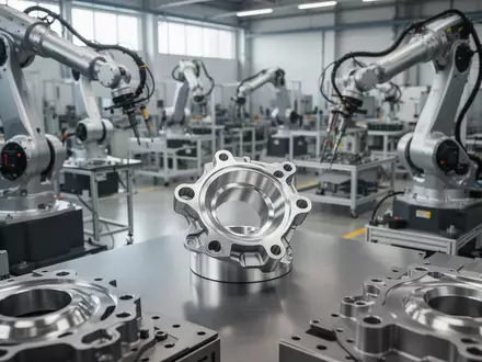 Moderne Produktionshalle der Automobilindustrie mit präzisen Metallbauteilen und industrieller Fertigungstechnik. - Foto: über boerse-global.de