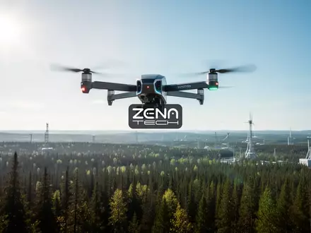 Eine moderne Industriedrohne fliegt über eine kanadische Waldlandschaft, symbolisch für technologische Zulassung. - Foto: über boerse-global.de