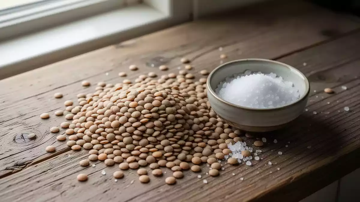 Tellerlinsen richtig kochen: Salz früh, Säure spät