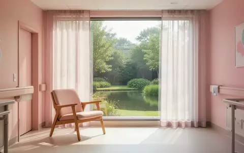 Ein heller, sonnendurchfluteter Raum in einer Gesundheitseinrichtung mit einem bequemen Stuhl an einem Fenster. - Foto: über boerse-global.de