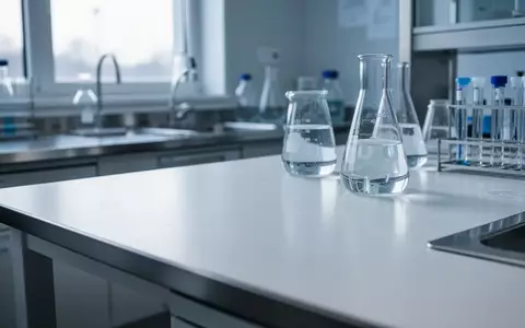 Ein steriler, klinischer Laborraum mit Edelstahloberflächen und Glasbehältern in kühlem Tageslicht. - Foto: über boerse-global.de