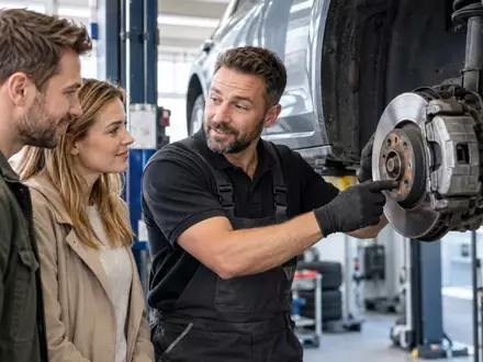 Bremszange am Auto - Foto: Mit KI generiert