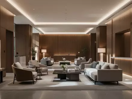 Modernes Hotel-Lobby-Interieur mit hochwertigen Designermöbeln und eleganter Atmosphäre. - Foto: über boerse-global.de