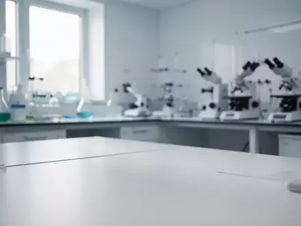 Ein minimalistisches, modernes medizinisches Forschungslabor in hellem, natürlichem Tageslicht. - Foto: über boerse-global.de