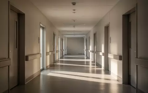 Ein minimalistischer, heller Krankenhausflur mit klaren architektonischen Linien und natürlichem Lichteinfall. - Foto: über boerse-global.de