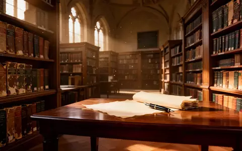 Ein ruhiger, sonnendurchfluteter Lesesaal in einer Universitätsbibliothek mit hohen Bücherregalen und einem leeren Holztisch. - Foto: über boerse-global.de
