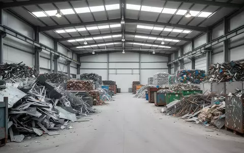 Ordnungsgemäß sortierte Metallschrott-Haufen in einer modernen industriellen Recyclinganlage. - Foto: über boerse-global.de