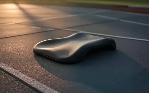 Nahaufnahme einer ergonomischen Materialtextur auf einem dunklen Sportplatz bei Tagesanbruch. - Foto: über boerse-global.de