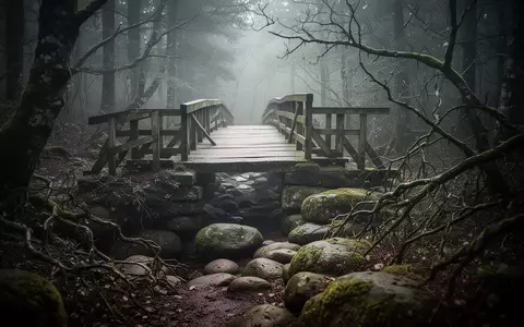 Ein nebliger Waldpfad mit einer hölzernen Brücke, der die Komplexität und Herausforderungen der kindlichen Entwicklung symbolisiert. - Foto: über boerse-global.de