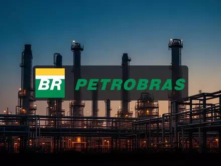 Abstrakte industrielle Raffinerielandschaft in der Abenddämmerung mit komplexen Rohrleitungssystemen und Silhouetten. - Foto: über boerse-global.de