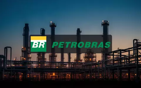 Abstrakte industrielle Raffinerielandschaft in der Abenddämmerung mit komplexen Rohrleitungssystemen und Silhouetten. - Foto: über boerse-global.de