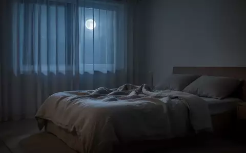 Ein minimalistisch eingerichtetes, ruhiges Schlafzimmer bei Mondlicht, das eine Atmosphäre der Erholung vermittelt. - Foto: über boerse-global.de