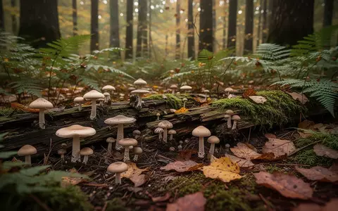 Verschiedene Wildpilze auf einem moosigen Waldboden im herbstlichen Licht - Foto: über boerse-global.de