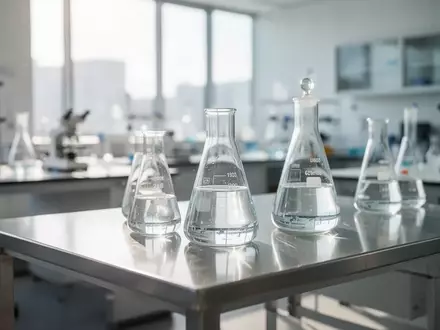 Ein helles, modernes Labor mit wissenschaftlichem Equipment und Glasbehältern in einer sterilen Umgebung. - Foto: über boerse-global.de