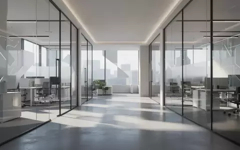 Modernes, minimalistisches Büro-Interieur mit klaren Linien und natürlichem Licht, das eine professionelle und effiziente Arbeitsumgebung symbolisiert. - Foto: über boerse-global.de