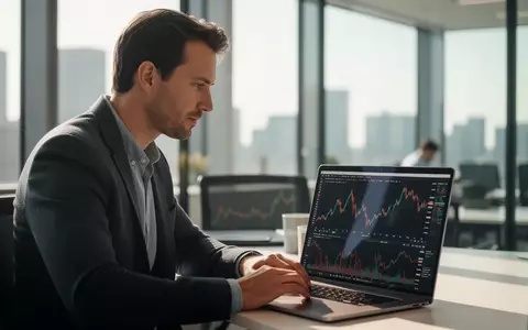 Ein Investor analysiert Finanzdaten an einem Laptop in einem modernen, hellen Büro. - Foto: über boerse-global.de