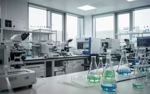 Ein modernes, steriles medizinisches Labor mit wissenschaftlichen Analysegeräten in heller, natürlicher Beleuchtung. - Foto: über boerse-global.de