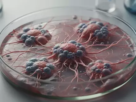 Mikroskopische Aufnahme von biologischem Gewebe in einer Petrischale zur Erforschung zellulärer Entzündungsprozesse. - Foto: über boerse-global.de