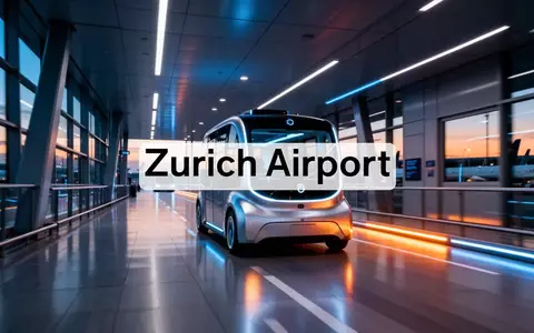 Autonomes Shuttle auf einer modernen Flughafenterminal-Fläche bei atmosphärischer Beleuchtung. - Foto: über boerse-global.de
