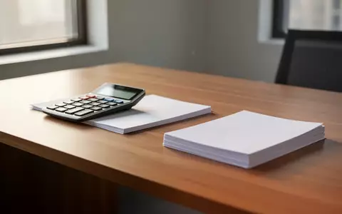 Ein aufgeräumter Schreibtisch mit einem Taschenrechner und Dokumenten in hellem, natürlichem Licht. - Foto: über boerse-global.de