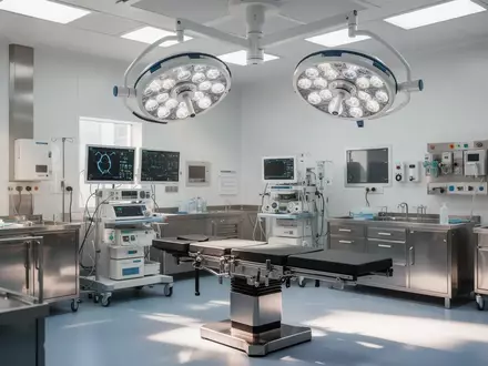 Ein heller, moderner Operationssaal in einer orthopädischen Klinik mit medizinischer Ausstattung. - Foto: über boerse-global.de