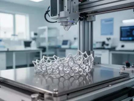Ein steriles medizinisches Labor mit modernen Geräten zur Herstellung von Implantaten und feinen Gitterstrukturen. - Foto: über boerse-global.de