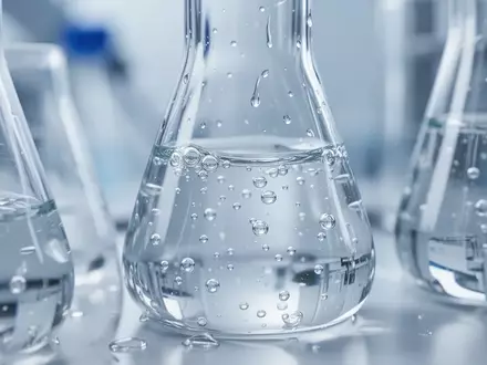 Laborumgebung mit Glasgefäßen und Flüssigkeiten zur Untersuchung pharmazeutischer Wirkstoffe. - Foto: über boerse-global.de