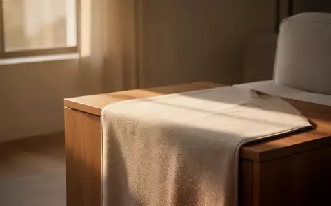 Ein minimalistischer, lichtdurchfluteter Wohnraum mit einer hölzernen Ablagefläche in ruhiger, natürlicher Atmosphäre. - Foto: über boerse-global.de
