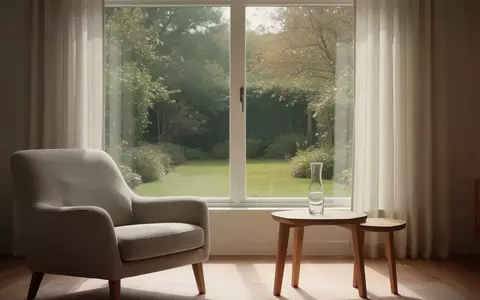 Ein heller, minimalistisch eingerichteter Wohnraum mit Blick in einen ruhigen Garten, der eine Atmosphäre von Ruhe und Unterstützung vermittelt. - Foto: über boerse-global.de